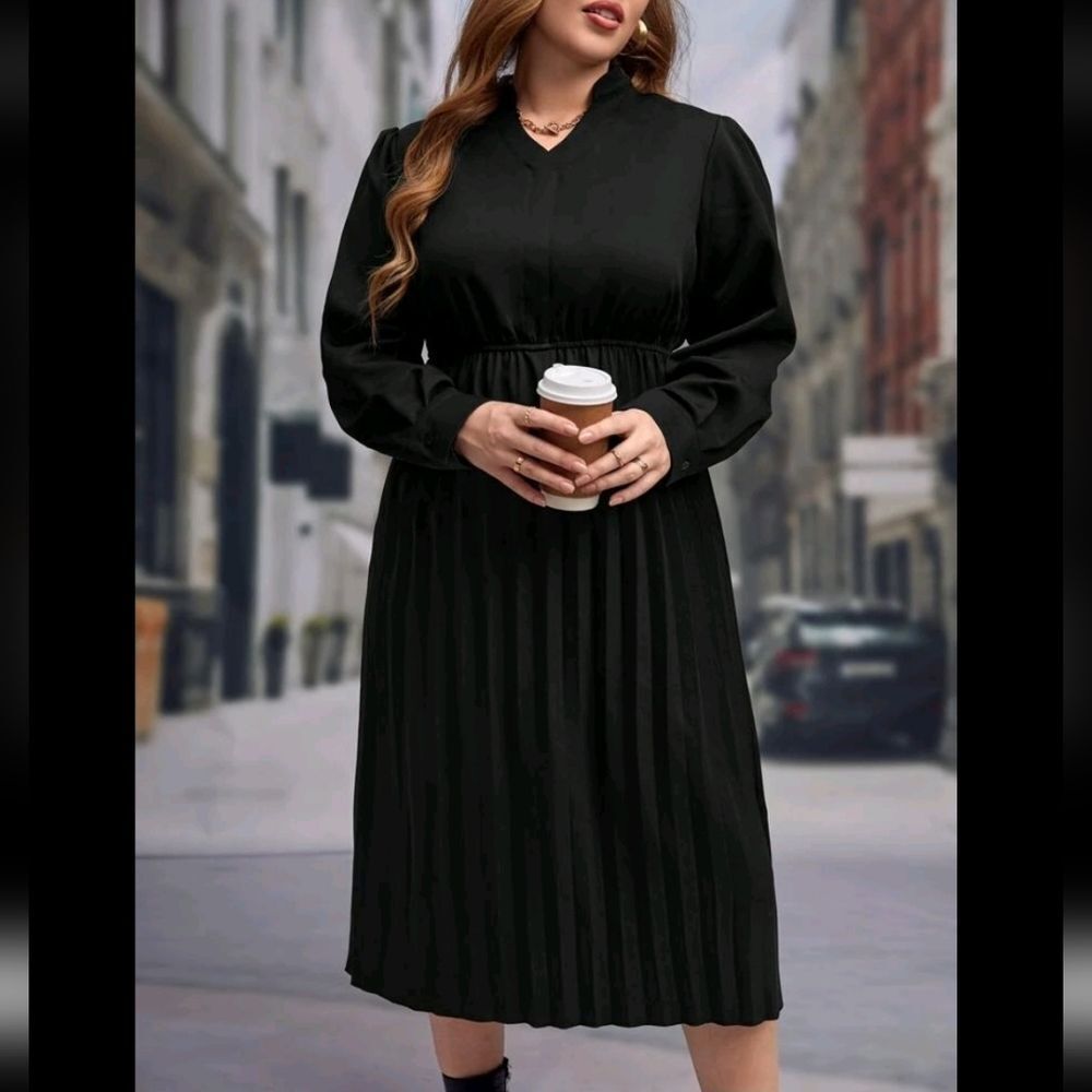 SHEIN Classic Black Long Sleeve Dress
